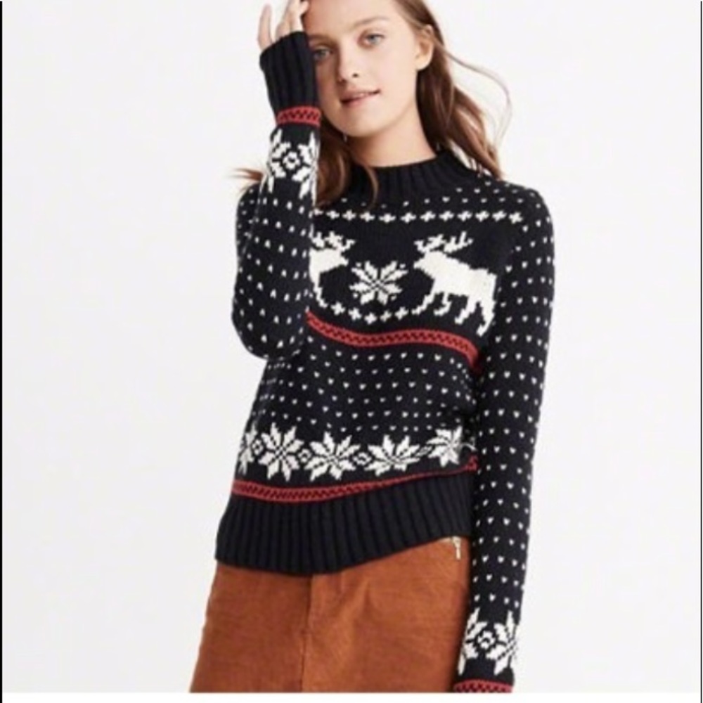 Abercrombie & Fitch Moose Fairisle Sweater, size S